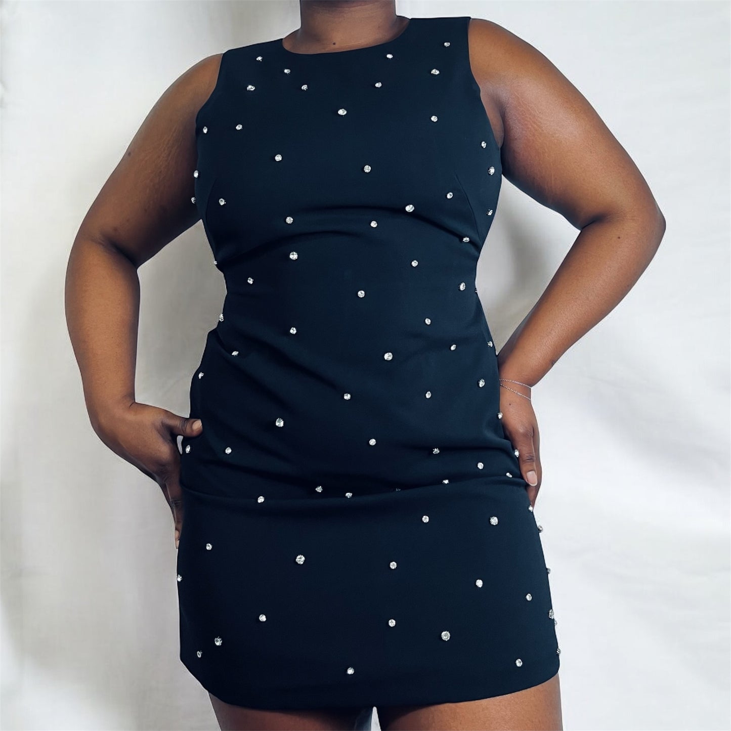 THE NOIR PEARL BACKLESS DRESS